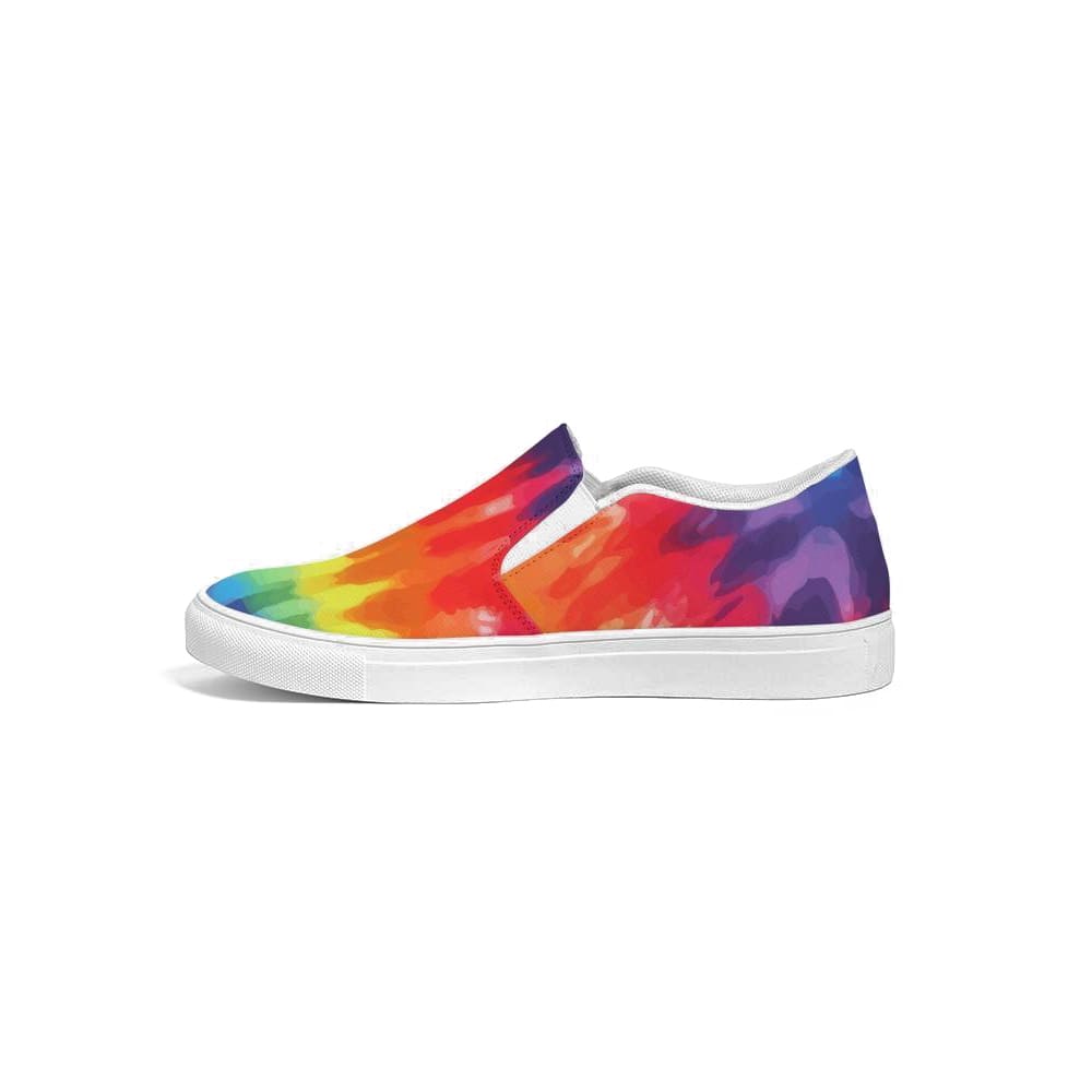 Womens Sneakers - Peace & Love Tie-dye Style Low Top Slip-on Canvas Shoes by inQue.Style