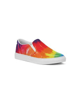 Womens Sneakers - Peace & Love Tie-dye Style Low Top Slip-on Canvas Shoes by inQue.Style