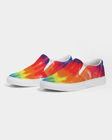 Womens Sneakers - Peace & Love Tie-dye Style Low Top Slip-on Canvas Shoes by inQue.Style