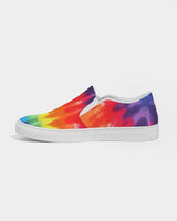 Womens Sneakers - Peace & Love Tie-dye Style Low Top Slip-on Canvas Shoes by inQue.Style