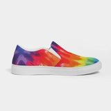 Womens Sneakers - Peace & Love Tie-dye Style Low Top Slip-on Canvas Shoes by inQue.Style