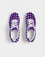 Womens Sneakers - Purple Polka Dot Canvas Sports Shoes / Running by inQue.Style