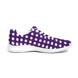 Womens Sneakers - Purple Polka Dot Canvas Sports Shoes / Running by inQue.Style