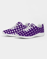 Womens Sneakers - Purple Polka Dot Canvas Sports Shoes / Running by inQue.Style