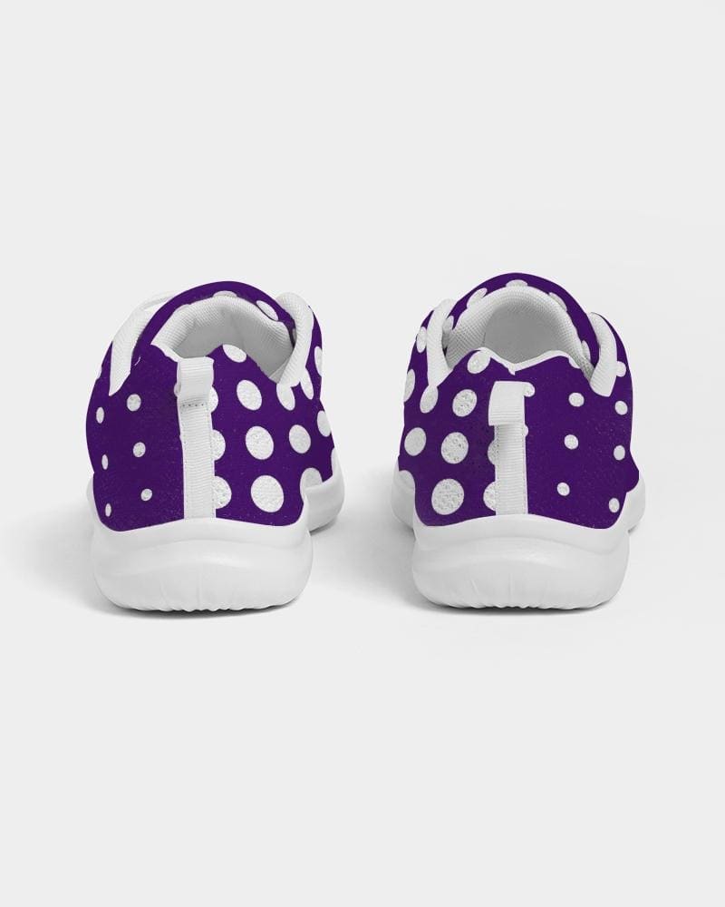 Womens Sneakers - Purple Polka Dot Canvas Sports Shoes / Running by inQue.Style