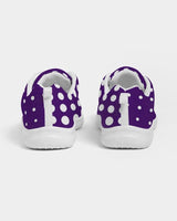 Womens Sneakers - Purple Polka Dot Canvas Sports Shoes / Running by inQue.Style