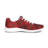 Womens Sneakers - Red Plaid Canvas Sports Shoes / Running by inQue.Style