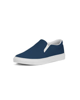 Womens Sneakers - Slip on Canvas Shoes / Navy Blue by inQue.Style