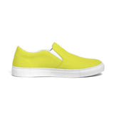 Womens Sneakers - Yellow Canvas Sports Shoes / Slip-on by inQue.Style