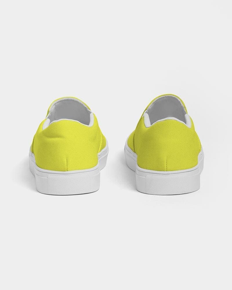 Womens Sneakers - Yellow Canvas Sports Shoes / Slip-on by inQue.Style