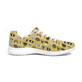 Womens Sneakers - Yellow Doggie Love Low Top Canvas Running Shoes by inQue.Style