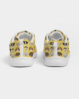 Womens Sneakers - Yellow Doggie Love Low Top Canvas Running Shoes by inQue.Style