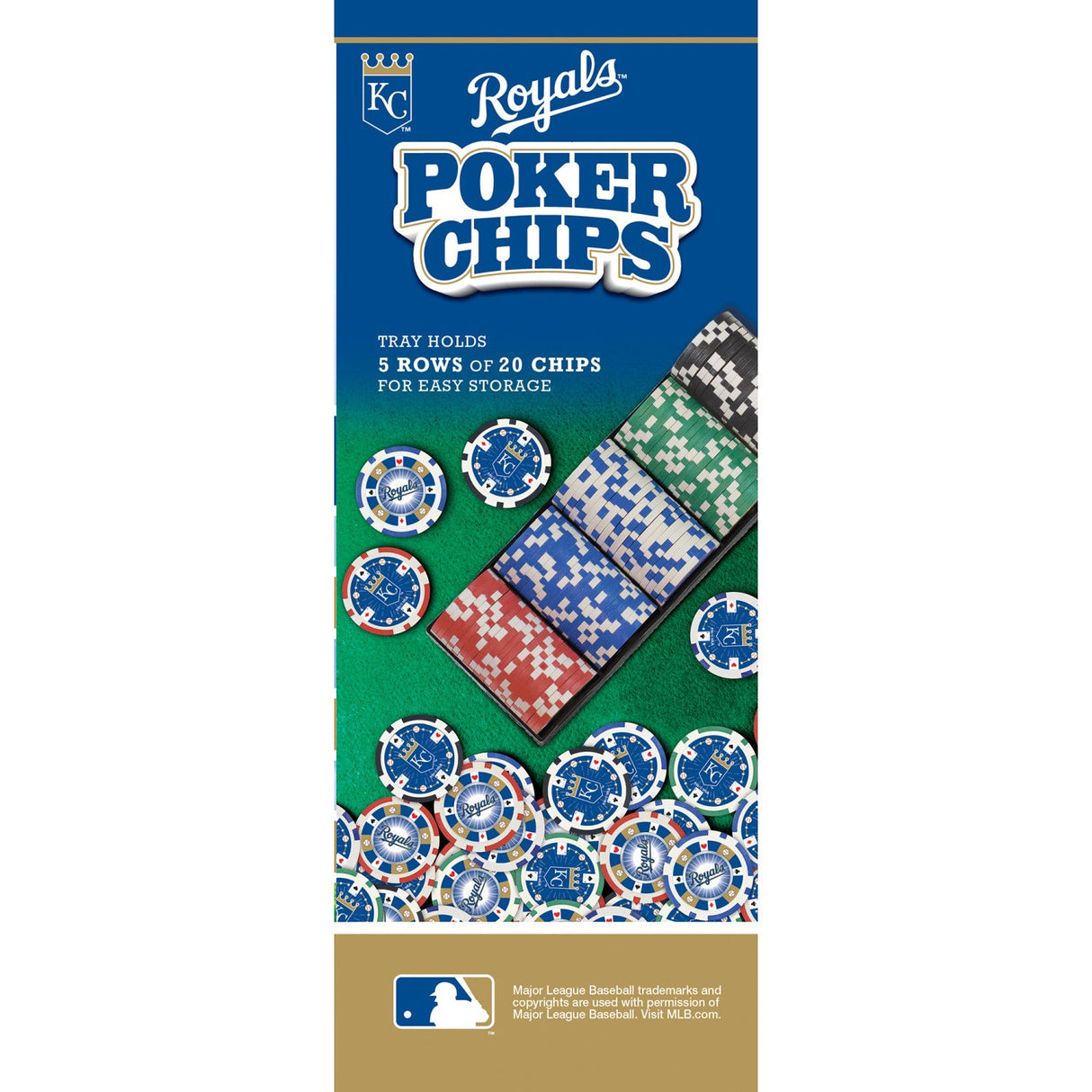 Kansas City Royals 100 Piece Poker Chips by MasterPieces Puzzle Company INC