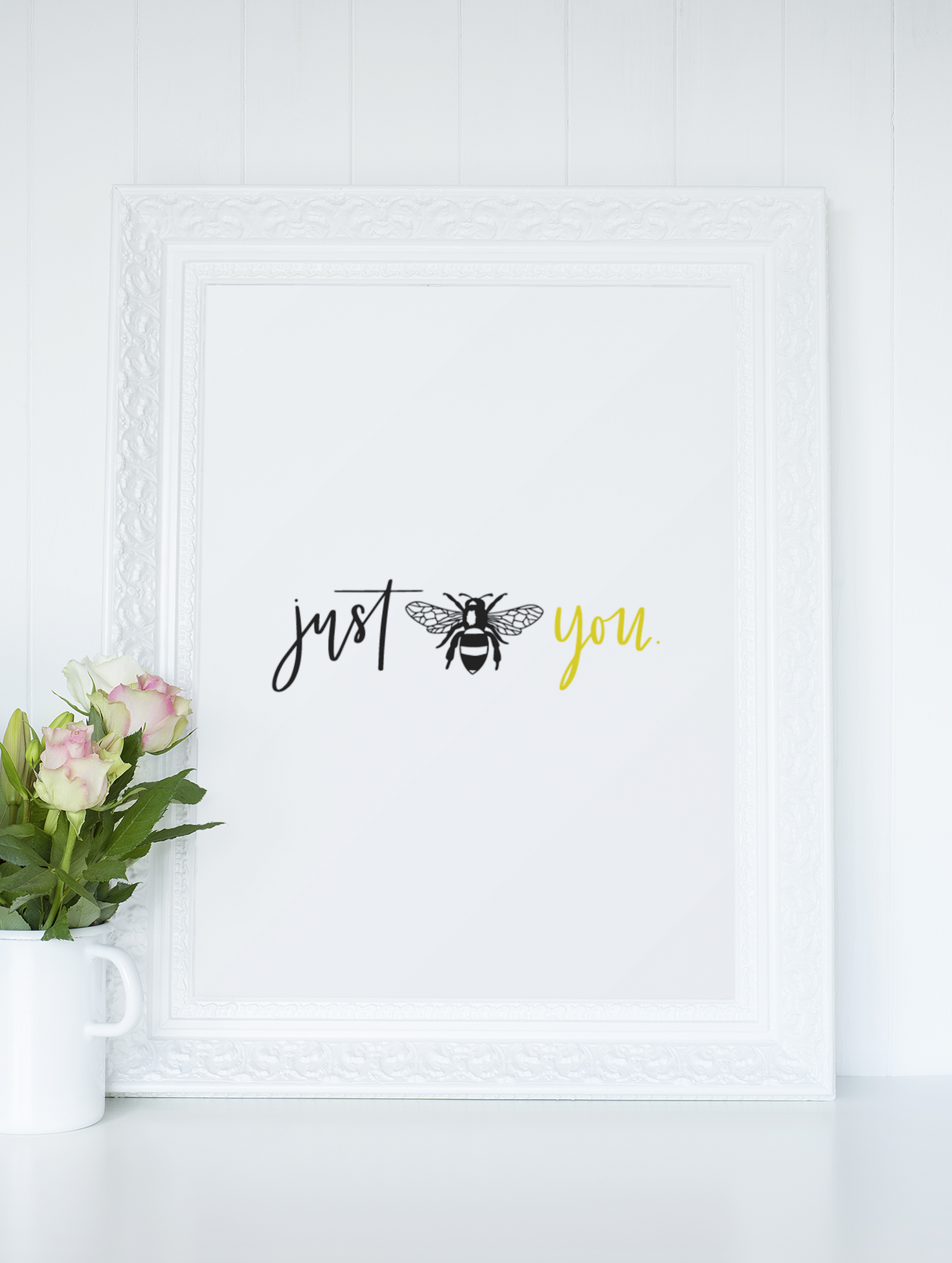 Just Bee You Bumble Bee 2022 Simple Bedroom Dressing Room Home Wall Decor Print by WinsterCreations™ Official Store