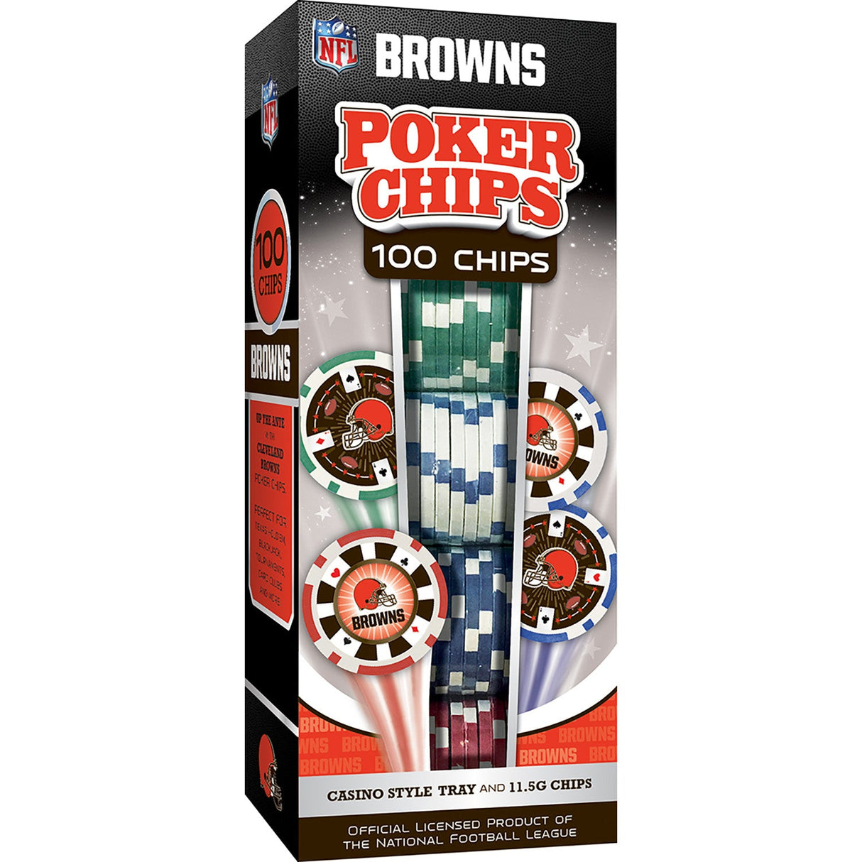 Cleveland Browns 100 Piece Poker Chips by MasterPieces Puzzle Company INC