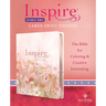 Inspire Catholic Bible NLT Large Print (Leatherlike, Pink Fields with Rose Gold): The Bible for Coloring & Creative Journaling