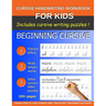 Cursive Handwriting Workbook for Kids: Beginning Cursive helps children learn the cursive alphabet and form short words.