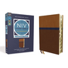 NIV Study Bible, Fully Revised Edition, Personal Size, Leathersoft, Brown/Blue, Red Letter, Thumb Indexed, Comfort Print