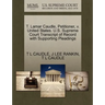 T. Lamar Caudle, Petitioner, V. United States. U.S. Supreme Court Transcript of Record with Supporting Pleadings