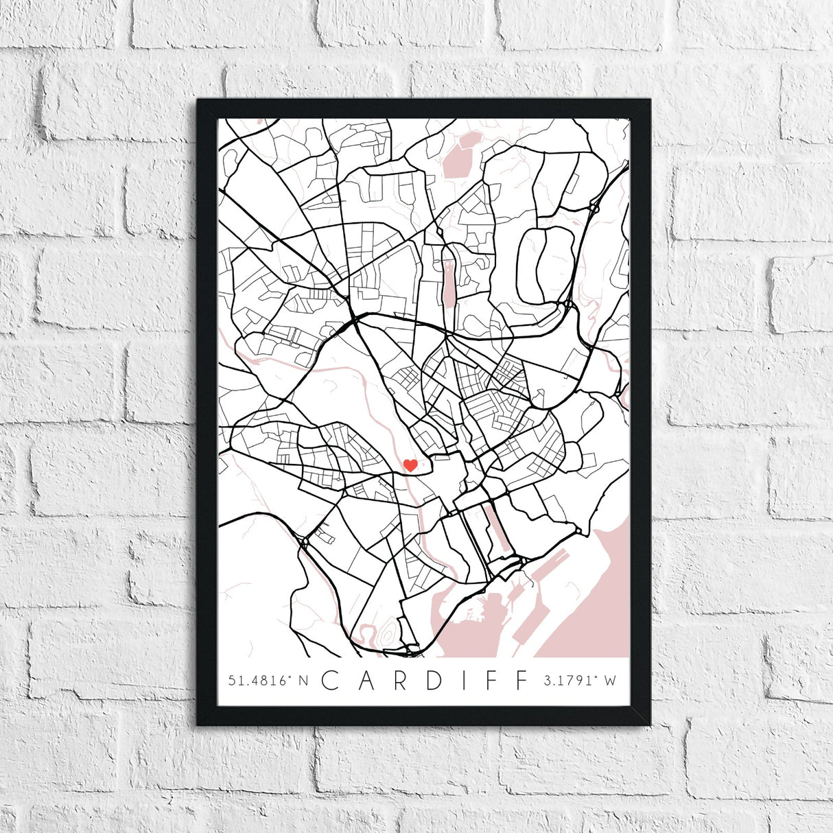 Couple Personalised Valentines Love Engagement Wedding Any Place City Print Coordinates Wall Decor Print by WinsterCreations™ Official Store