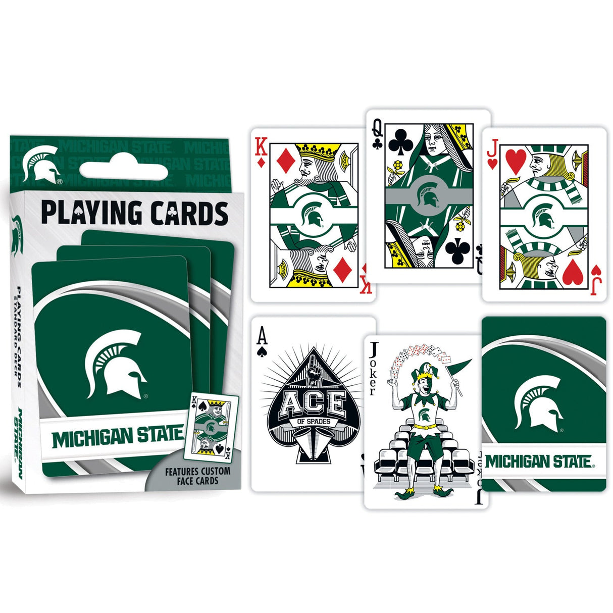 Michigan State Spartans Playing Cards - 54 Card Deck by MasterPieces Puzzle Company INC