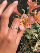 Hammered Vertical Bar Ring by Toasted Jewelry