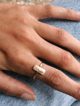 Hammered Vertical Bar Ring by Toasted Jewelry