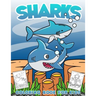 Sharks Coloring Book for Kids: Cool Shark Coloring Book for Boys Girls Ages 2-6