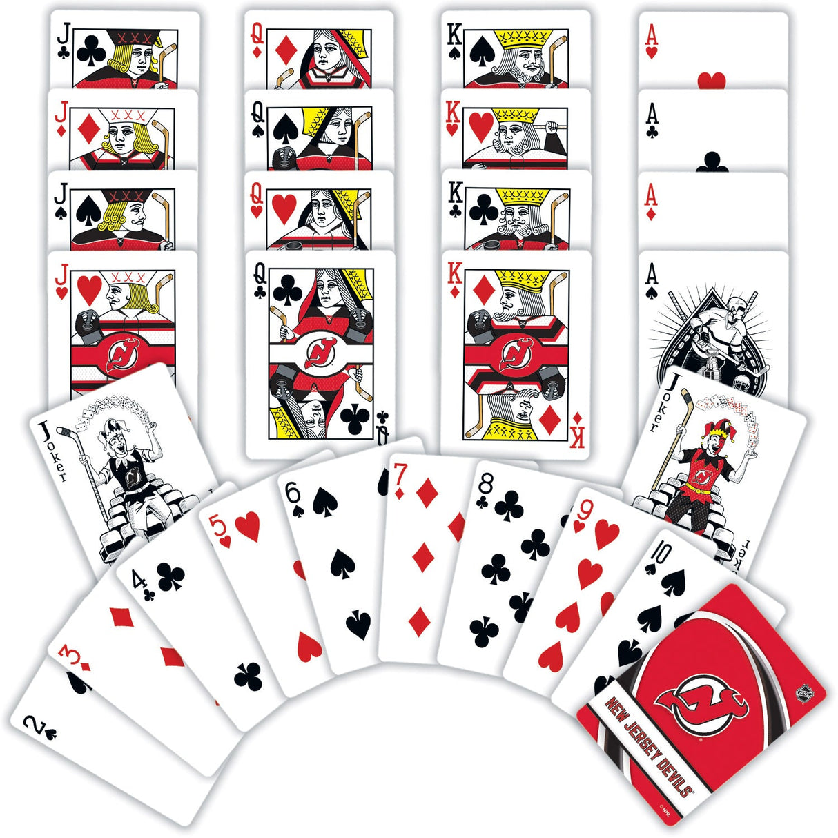 New Jersey Devils Playing Cards - 54 Card Deck by MasterPieces Puzzle Company INC