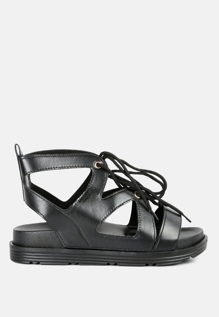 voopret tie-up flat sandals by London Rag