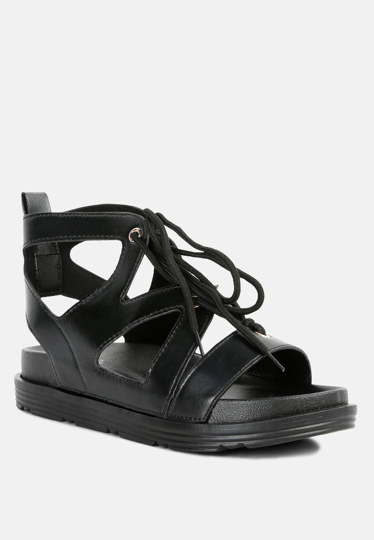 voopret tie-up flat sandals by London Rag