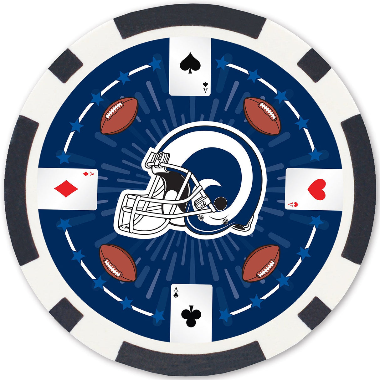 Los Angeles Rams 100 Piece Poker Chips by MasterPieces Puzzle Company INC