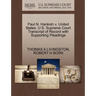 Paul N. Hankish V. United States. U.S. Supreme Court Transcript of Record with Supporting Pleadings