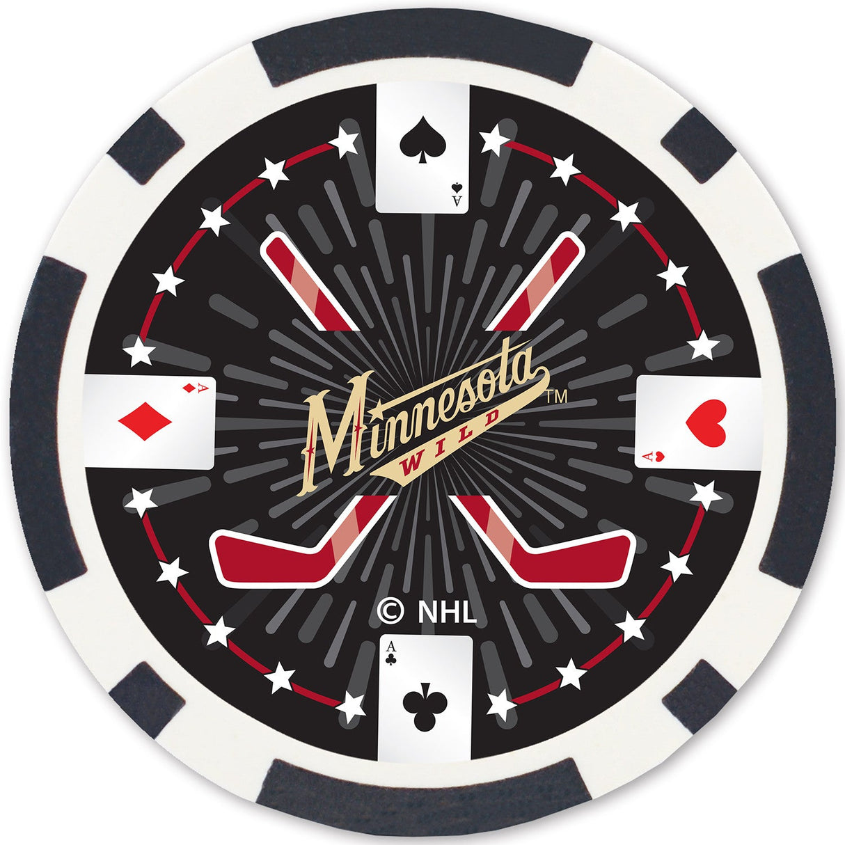 Minnesota Wild 100 Piece Poker Chips by MasterPieces Puzzle Company INC