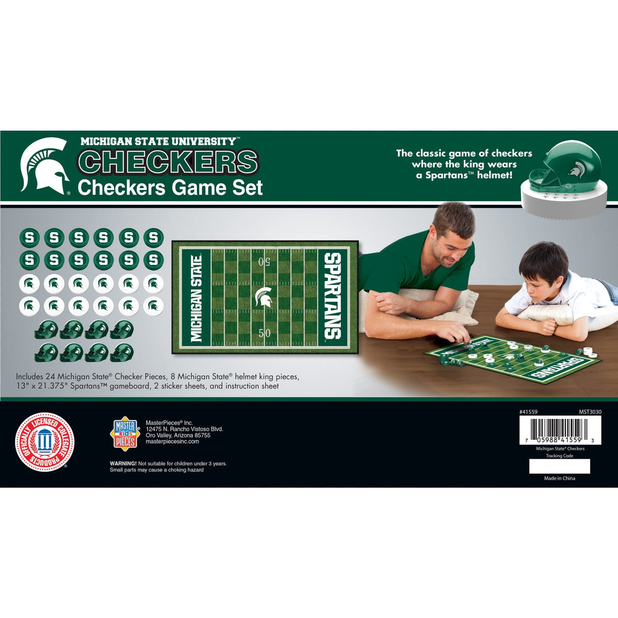 Michigan State Spartans Checkers Board Game by MasterPieces Puzzle Company INC