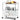 4 Drawers Shelves Rolling Storage Cart Rack-Clear