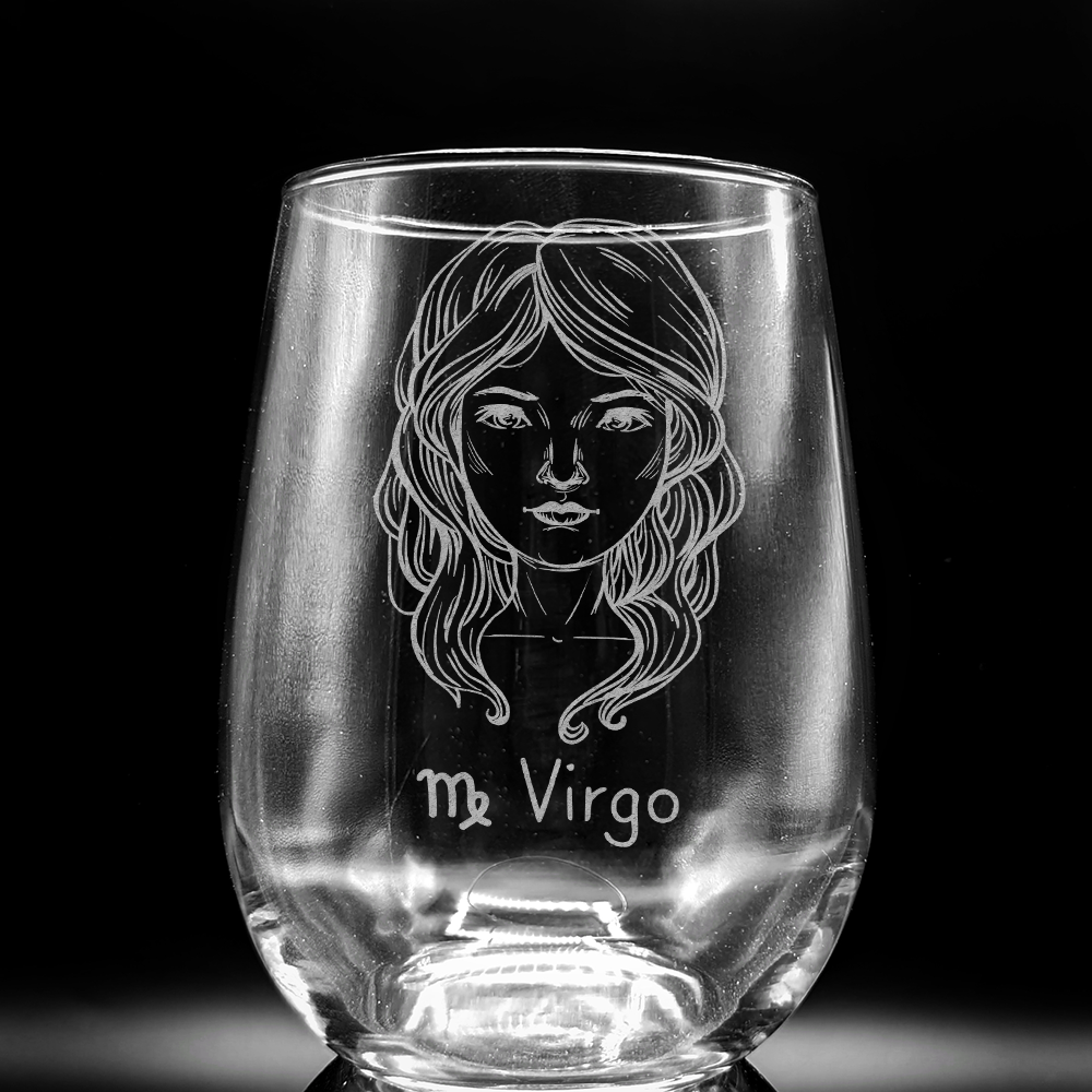 ZODIAC Wine Glasses by LumEngrave