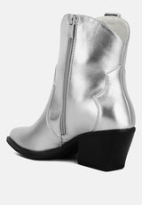 wales metallic faux leather bootie by London Rag