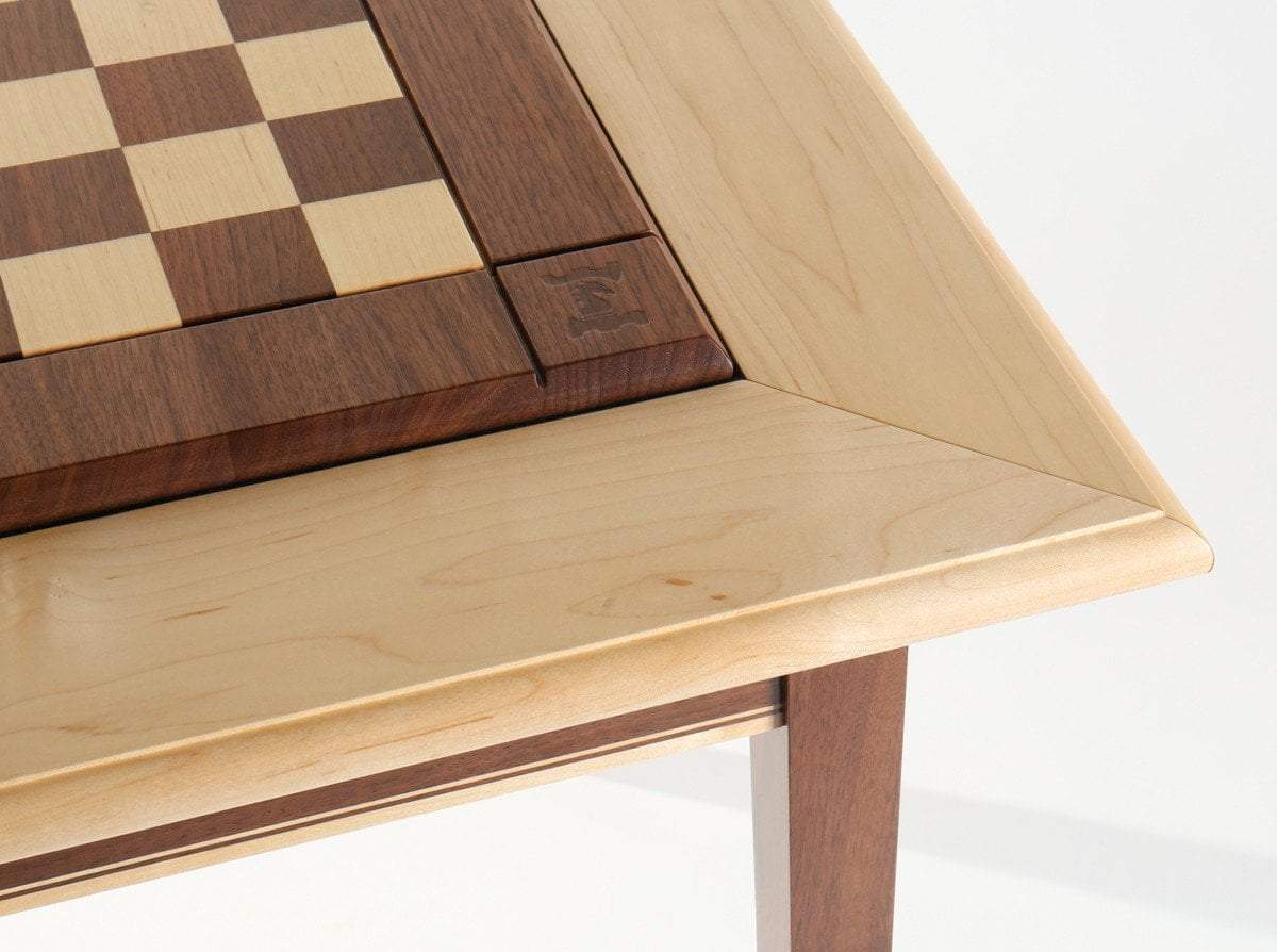 JLP Walnut Maple Premium Hardwood Chess Table by Chess House