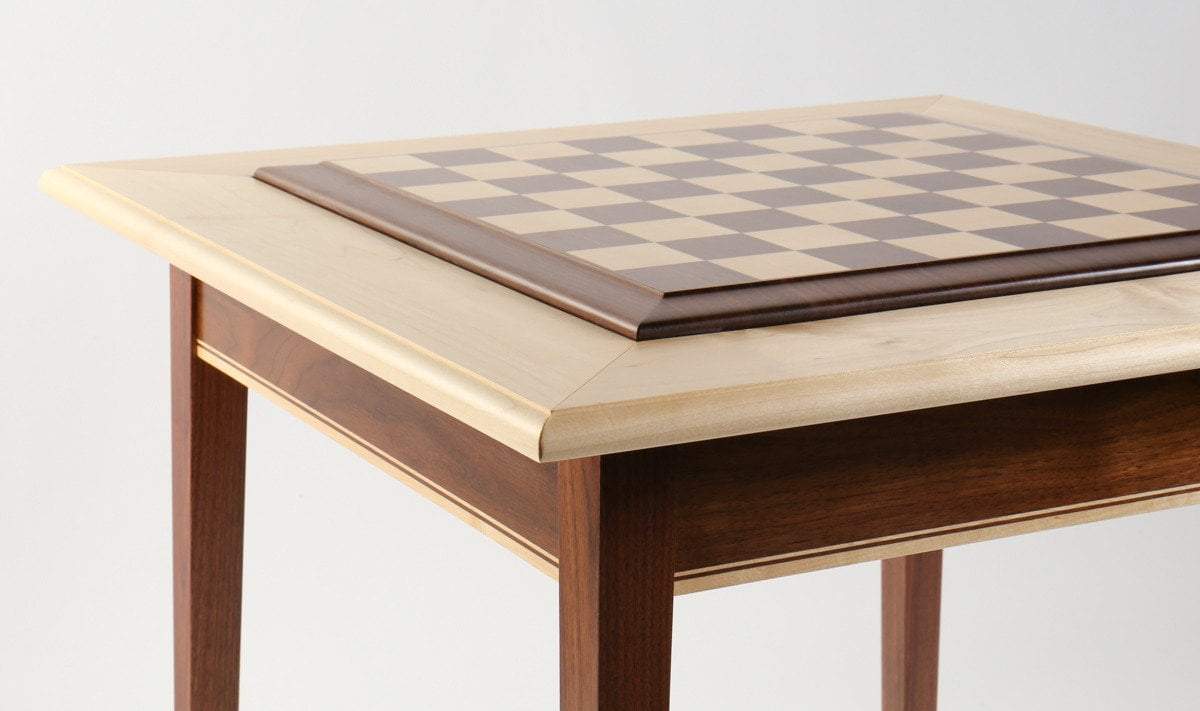 JLP Walnut Maple Premium Hardwood Chess Table by Chess House