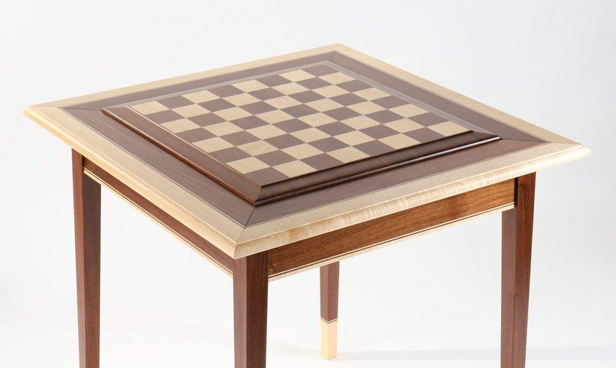 JLP Walnut Maple Premium Hardwood Chess Table by Chess House