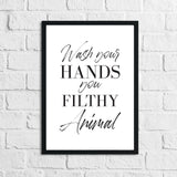 Wash Your Hands 2 Bathroom Wall Decor Print by WinsterCreations™ Official Store