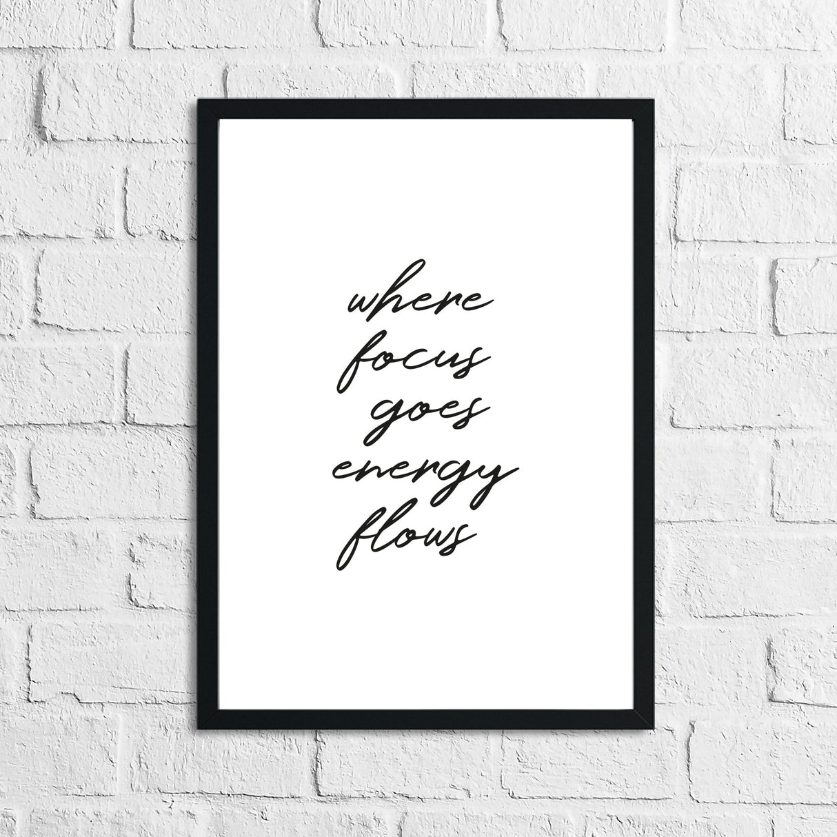 Where The Focus Goes Energy Flows Inspirational Wall Decor Quote Print by WinsterCreations™ Official Store