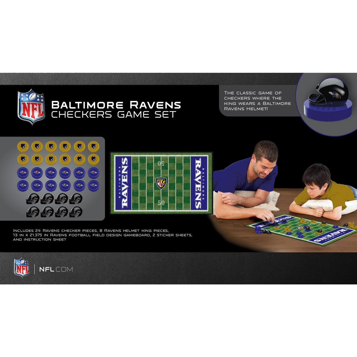 Baltimore Ravens Checkers Board Game by MasterPieces Puzzle Company INC