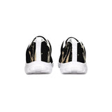 Womens Sneakers - Black and Gold Swirl Style Canvas Sports Shoes / Running by inQue.Style