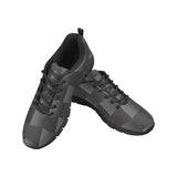 Womens Sneakers, Black and Gray 3d Print Running Shoes by inQue.Style