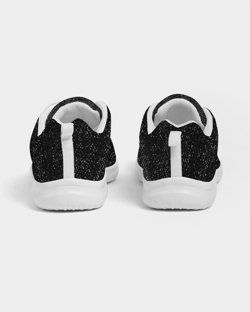 Womens Sneakers - Black and White Canvas Sports Shoes / Running by inQue.Style