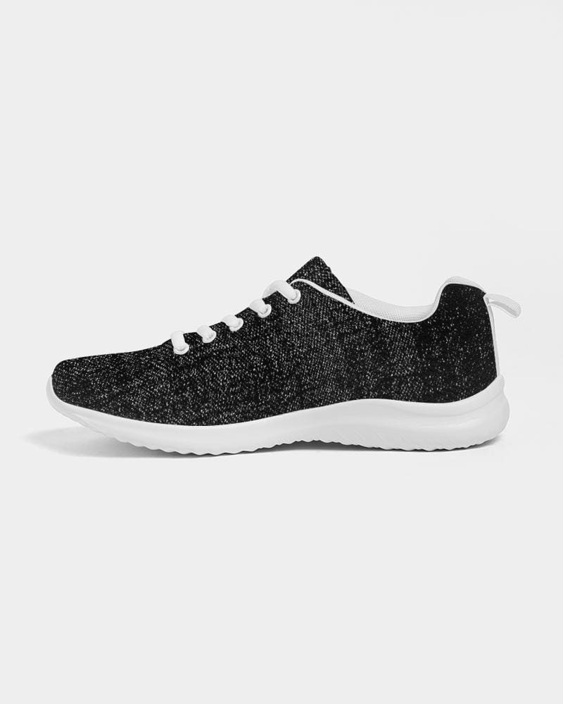 Womens Sneakers - Black and White Canvas Sports Shoes / Running by inQue.Style