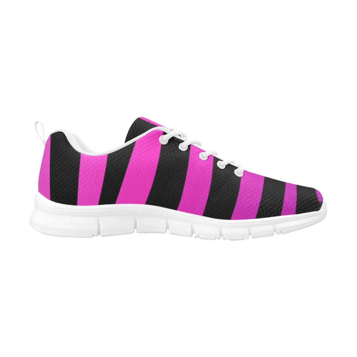 Womens Sneakers, Black Strip and Purple Running Shoes by inQue.Style