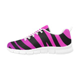 Womens Sneakers, Black Strip and Purple Running Shoes by inQue.Style